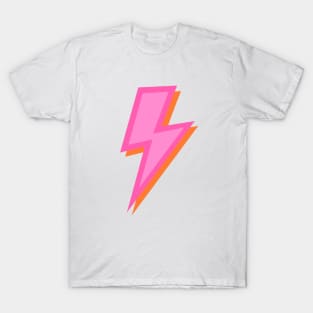 Pink and Orange Lightning Bolts T-Shirt